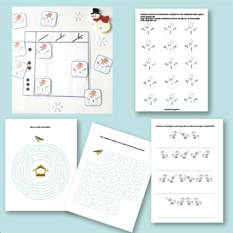 Téli Játékcsomag Téli Ovis Feladatok Nyomtható Játékok Játsszunk
