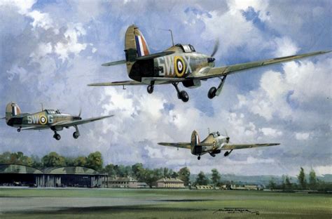 Hurricanes Kenley By Michael Turner Aviation Art Aircraft Painting