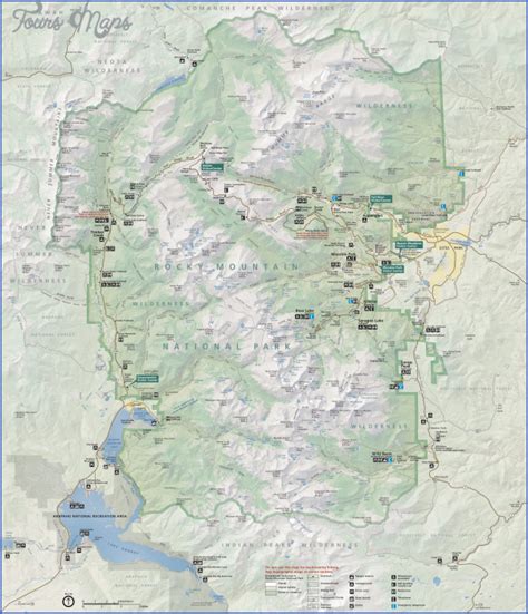 Rocky Mountain National Park Hiking Map