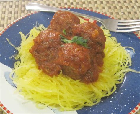 Spaghetti Squash With Turkey Meatballs And Sauce Juggling With Julia