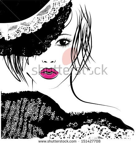 Glamour Girl On White Background Stock Vector Shutterstock