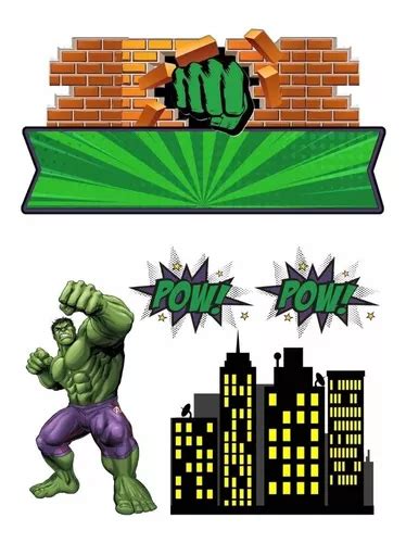 Topo De Bolo Personalizado Topper Hulk à venda em São Paulo Zona Leste