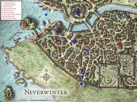 Neverwinter Protectorsenclave Fantasy City Map Fantasy City
