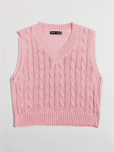 cable knit cropped sweater vest clothes korean style clothes fashion outfits