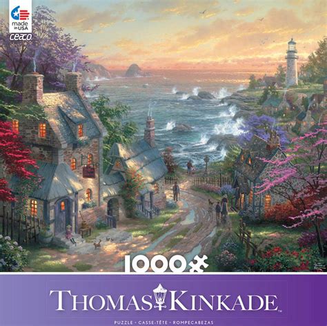 Thomas Kinkade The Village Lighthouse 1000 Piece Puzzle