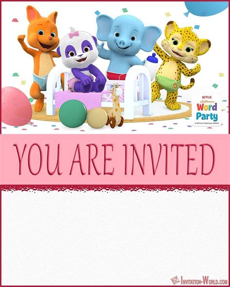 Word Party Invitation Cards Invitation World Party Invite Template