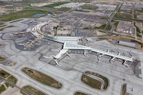 Aerial Photo International Terminal Calgary International Airport