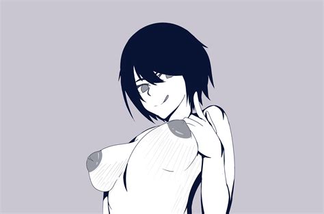 Rule 34 1girls Black And White Bouncing Breasts Bust Portrait Cute