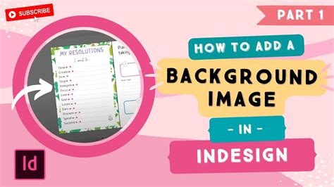 Indesign Template How To Add A Background Image In Indesign Part 1
