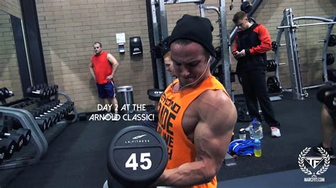 day 2 arnold classic back event biceps and pizza youtube