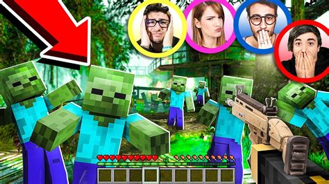 I Miei Amici Sono In Pericolo Contro Gli Zombie Di Minecraft Youtube