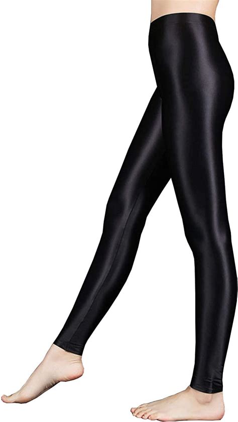 Leesuo Women Lady Sexy Nylon Sheer Opaque Leggings Shiny Glossy