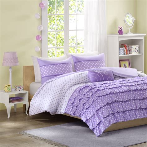 Home Essence Teen Lindsey Printed Comforter Bedding Set Purple Full Queen