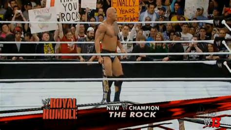 The Rock Wins Wwe Championship Royal Rumble 2013 Review Wwe 13