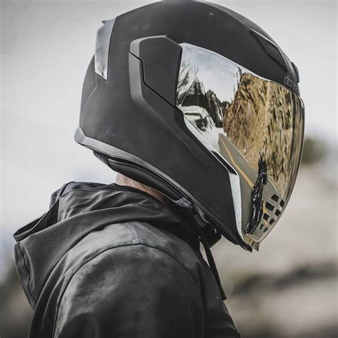 Icon Airflite Rubatone Helmet Matte Black Cool Motorcycle Helmets