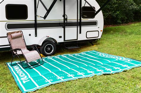 Camco Reversible Rv Outdoor Mat Camping Mat American Football Field