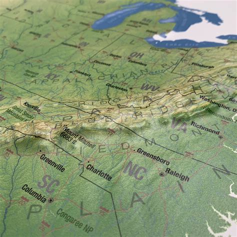 United States 3d Raised Relief Map Natural 3d Topographical Maps Touch Of Modern