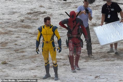 ryan reynolds and hugh jackman film first scenes for deadpool 3 daily mail online