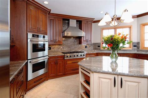 However, most new cabinet prices are between $4,000 and $13,000. Custom Kitchen Cabinets, nutmeg / latte finish, raised panel frameles Cabinets | Cherry wood ...
