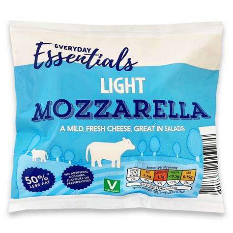 Light Mozzarella 200g 125g Drained Everyday Essentials Aldiie
