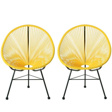 Acapulco Lounge Chair Yellow Set Of 2