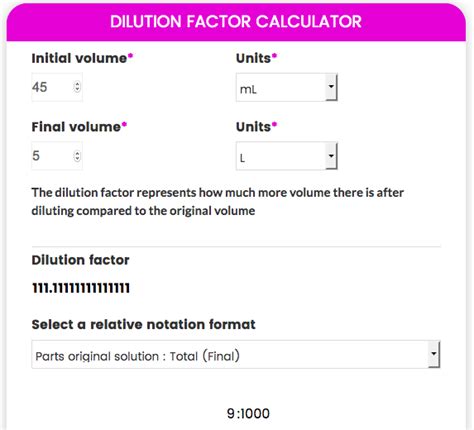 How to calculate concentrations when making dilutions. Dilution factor calculator • Hemocytometer