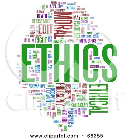 Royalty Free RF Clipart Illustration Of An Ethics Word Collage Version By MacX