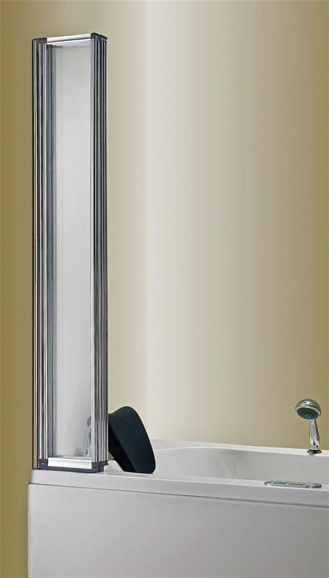 Aica 245 Folds Bathroom Folding Bath Shower Screen Tempered Glass