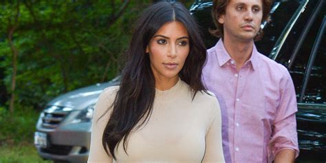 Kim Kardashian Wears Nude Crop Top And Skirt For Hamptons Outing Huffpost
