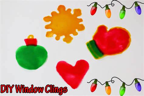 Decorate your windows with simple and colorful homemade window clings. MommyCraftsAlot: Messy Monday (shared on Tuesday) DIY HOLIDAY WINDOW CLINGS made with WHAT?