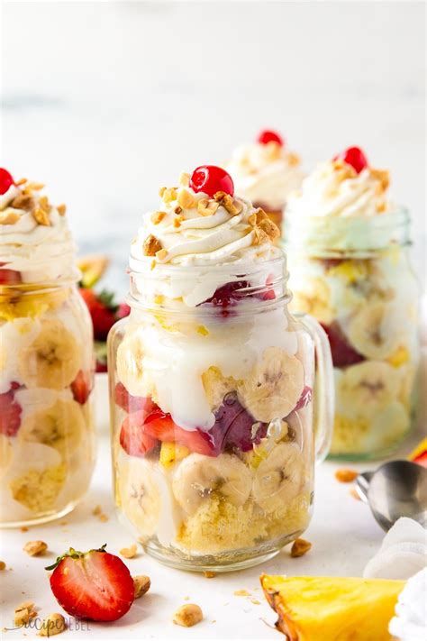 Banana Split Trifles Easy Summer Dessert The Recipe Rebel