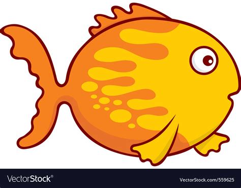 Goldfish Cartoon Royalty Free Vector Image Vectorstock