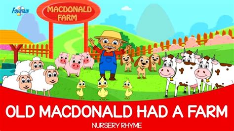 Eieio Old Macdonald Had A Farm English Rhymes For Children Songs