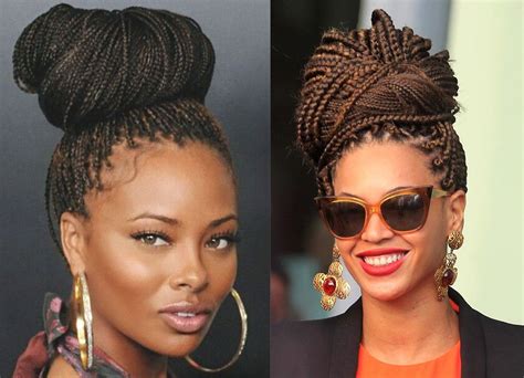 Currently Obsessed With Box Braids In A High Bun Love Love The Look