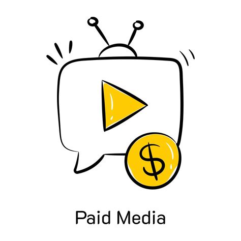 Paid Media Hand Drawn Icon Concept Of Digital Marketing 7189673 Vector