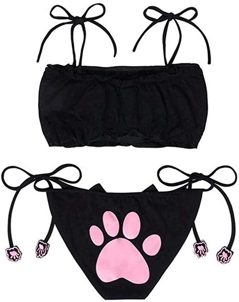 women s cosplay lingerie set kitten keyhole cute sexy outfit black size small ebay