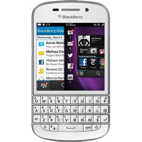 Blackberry Q10 Smart Phone 4g Lte 16gb White Ebay