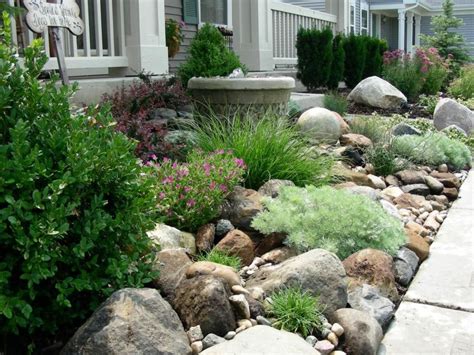 53 Great Front Yard Rock Garden Ideas Roundecor Landscaping With