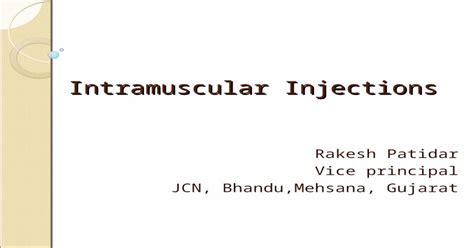 intramuscular injections ppt [ppt powerpoint]