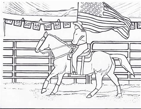 rodeo coloring pages rodeo flag girl color page by dancing cowgirl design