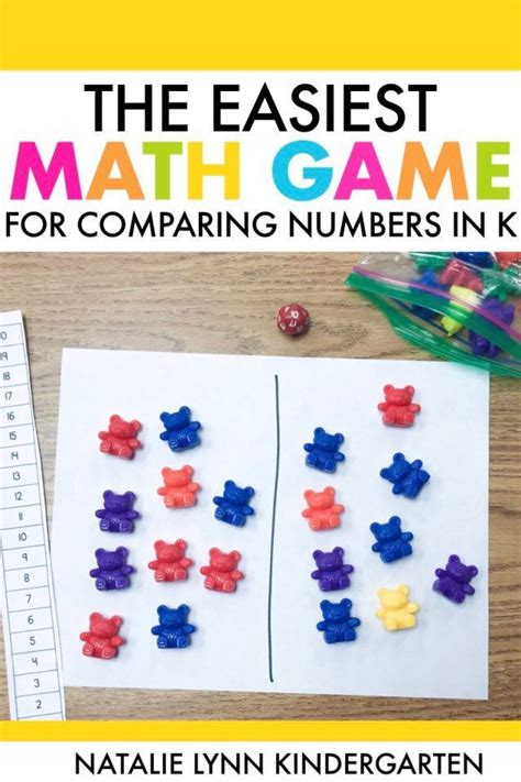 The Easiest Kindergarten Math Game For Comparing Numbers Use Counting