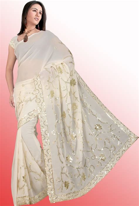 Nw Blanc Bollywood Mariage Indien Sari Saree Robe Kaftan Stoff Ventre Danse Takchita Tissu K