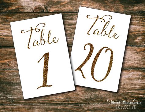 Printable Table Numbers 1 To 15 4x6 Size By Merrilydesigns On Etsy
