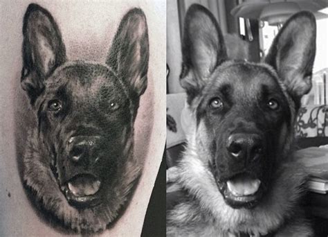 14 Awesomely Beautiful Pet Tribute Tattoos Татуировки с собакой