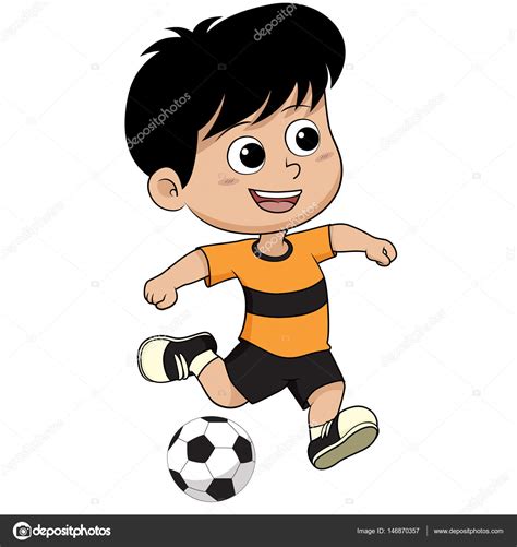 Dibujos Animados Fútbol Niño Ilustración De Stock De ©eemprishotmail