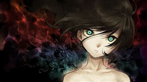 The boy with black hair. Boy with black hair and green eyes anime character HD ...