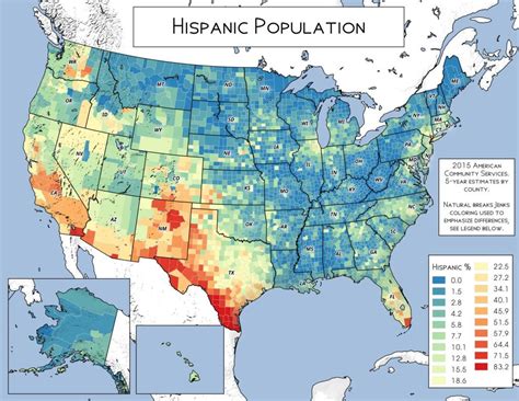 Map Hispanic Population In America Andy