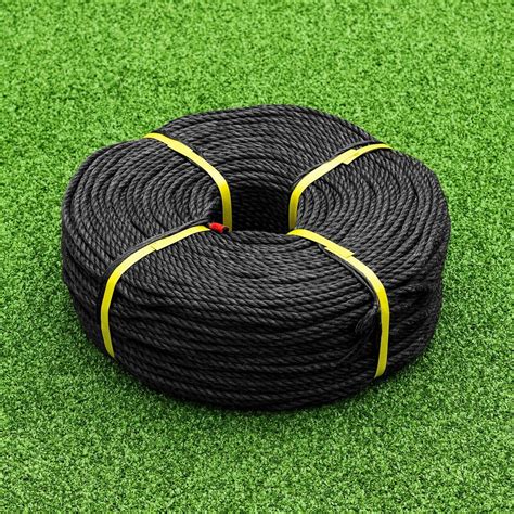 6mm Black Polypropylene Rope 220m Netting Rope Net World Sports
