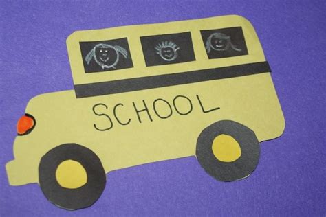 Crafty Tuesday Back To School Craft Construction Paper School Bus