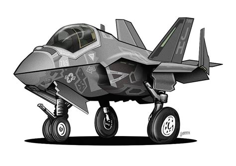 F 35c Lightning Ii Joint Strike Fighter Illustration Drawing By Jeff